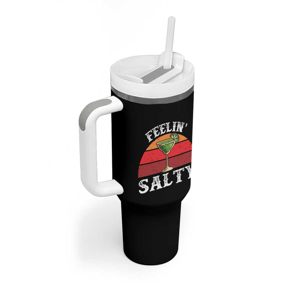 Margarita Tumbler With Handle Cinco De Mayo Feeling Salty Funny Mexican