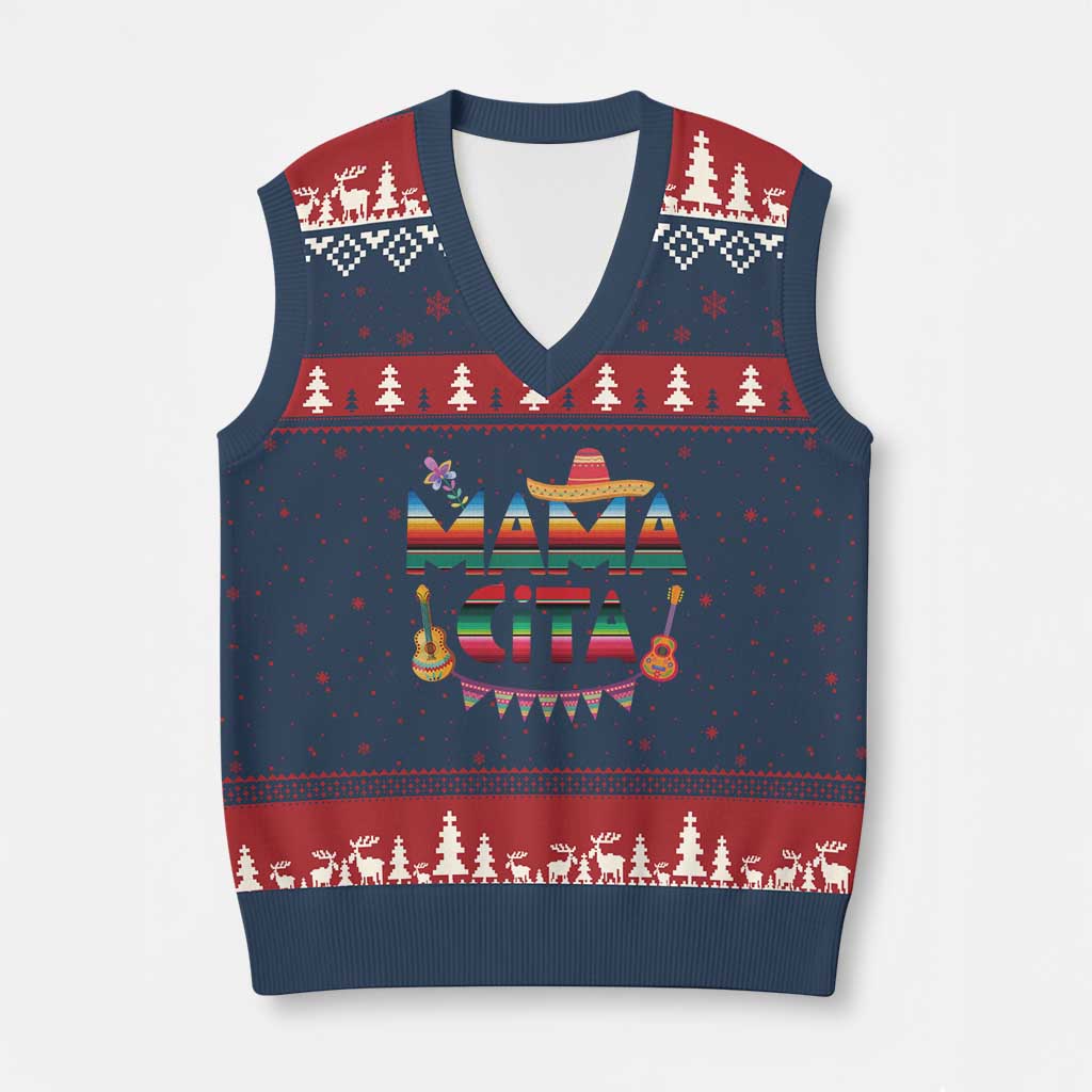 Mama Cita V-Neck Knit Sweater Vest Mexican Mom Latina Mothers Day Gift