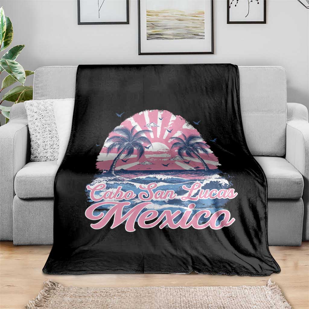Cabo San Lucas Mexico Throw Blanket Vintage Retro Beach Summer Vacation Family Trip - Wonder Print Shop