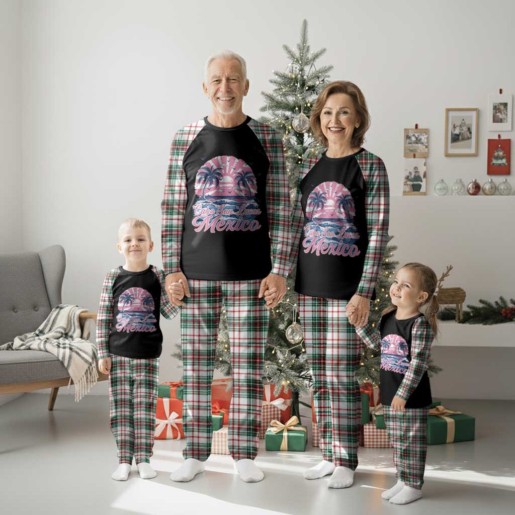 Cabo San Lucas Mexico Plaid Pajama Set Vintage Retro Beach Summer Vacation Family Trip - Wonder Print Shop