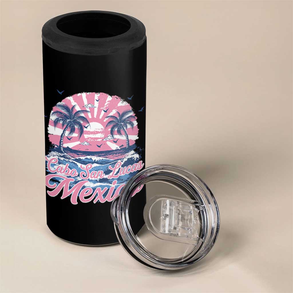 Cabo San Lucas Mexico 4 in 1 Can Cooler Tumbler Vintage Retro Beach Summer Vacation Family Trip - Wonder Print Shop