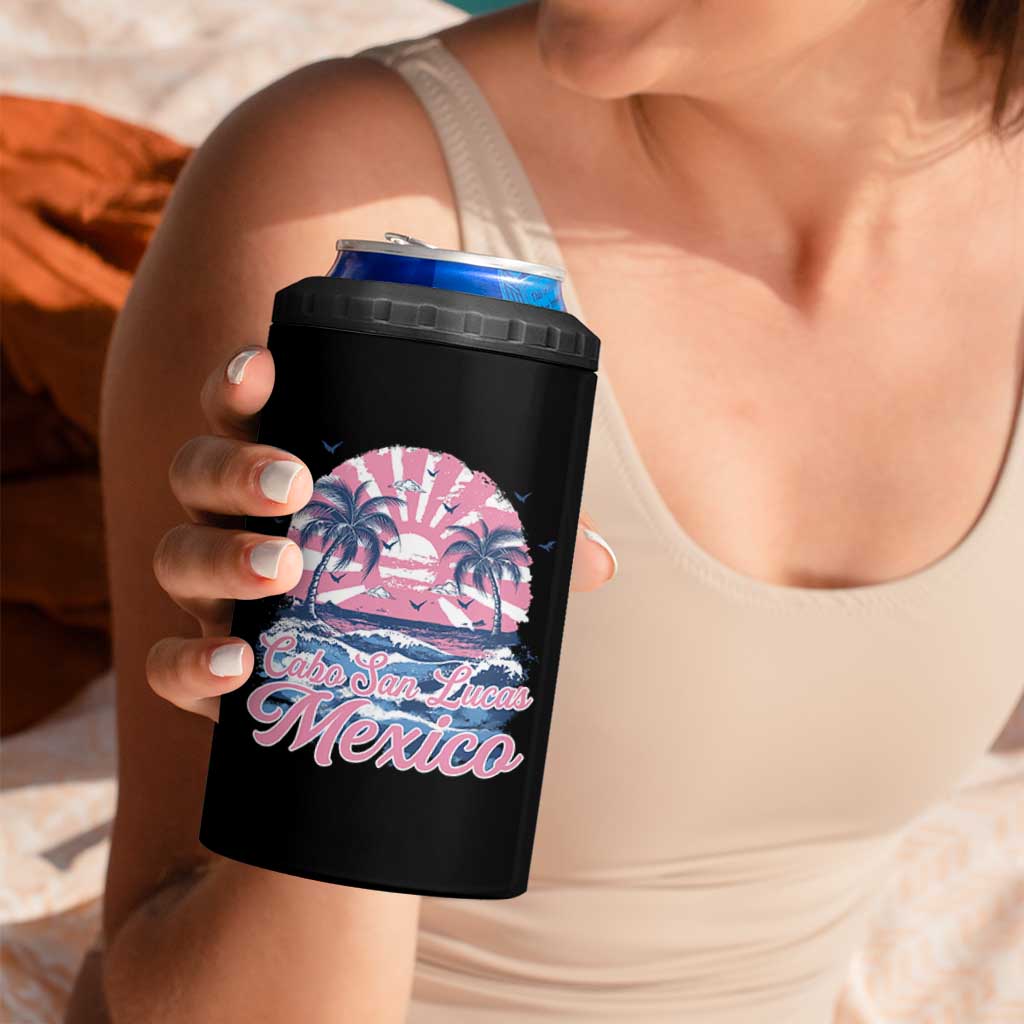 Cabo San Lucas Mexico 4 in 1 Can Cooler Tumbler Vintage Retro Beach Summer Vacation Family Trip - Wonder Print Shop