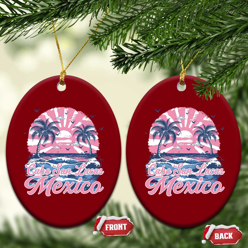 Cabo San Lucas Mexico Ceramic Ornament Vintage Retro Beach Summer Vacation Family Trip - Wonder Print Shop