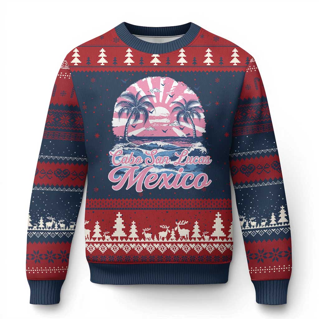 Cabo San Lucas Mexico Ugly Christmas Sweater Vintage Retro Beach Summer Vacation Family Trip - Wonder Print Shop