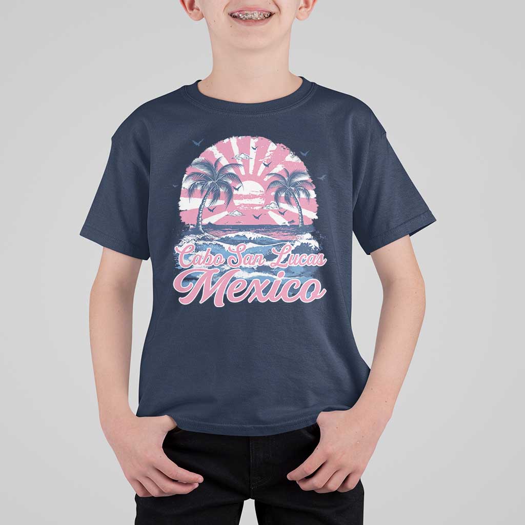 Cabo San Lucas Mexico T Shirt For Kid Vintage Retro Beach Summer Vacation Family Trip - Wonder Print Shop