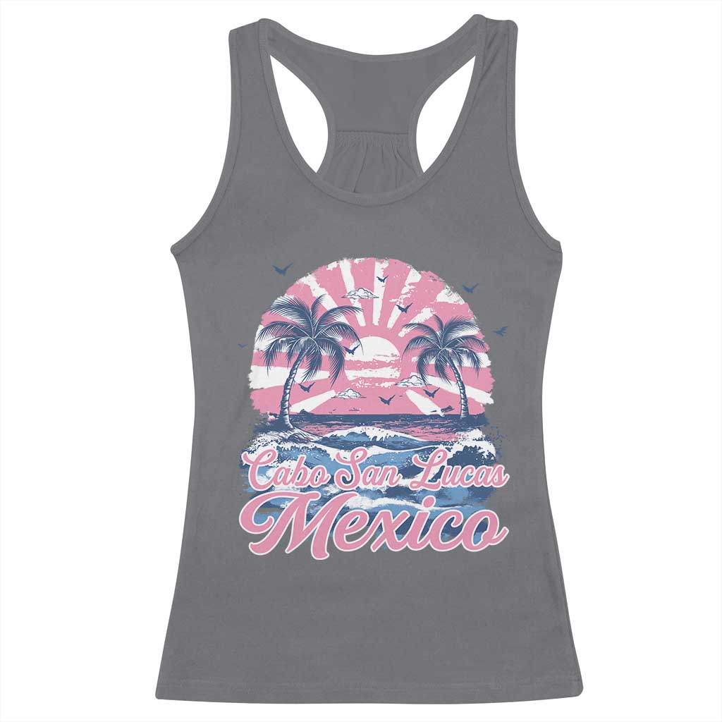 Cabo San Lucas Mexico Racerback Tank Top Vintage Retro Beach Summer Vacation Family Trip - Wonder Print Shop