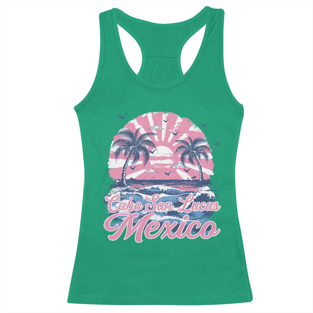 Cabo San Lucas Mexico Racerback Tank Top Vintage Retro Beach Summer Vacation Family Trip - Wonder Print Shop