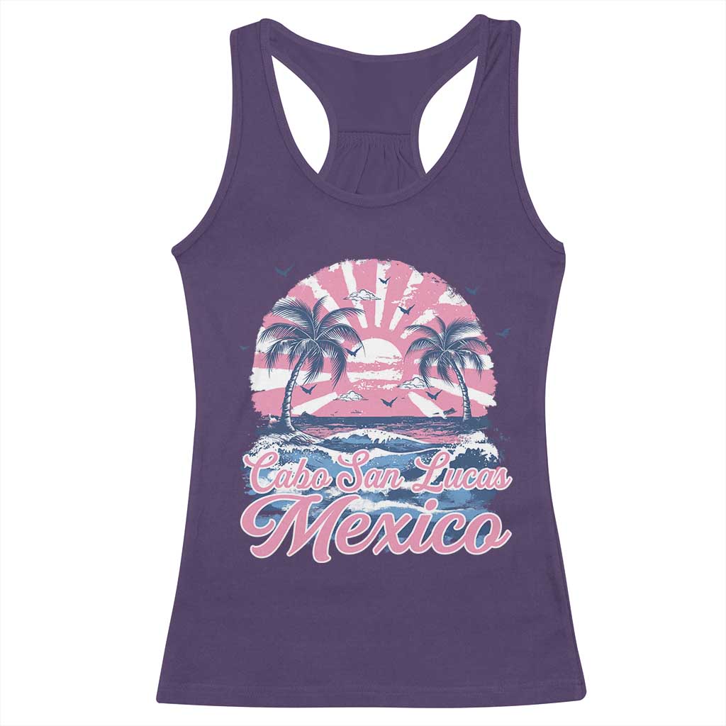 Cabo San Lucas Mexico Racerback Tank Top Vintage Retro Beach Summer Vacation Family Trip - Wonder Print Shop
