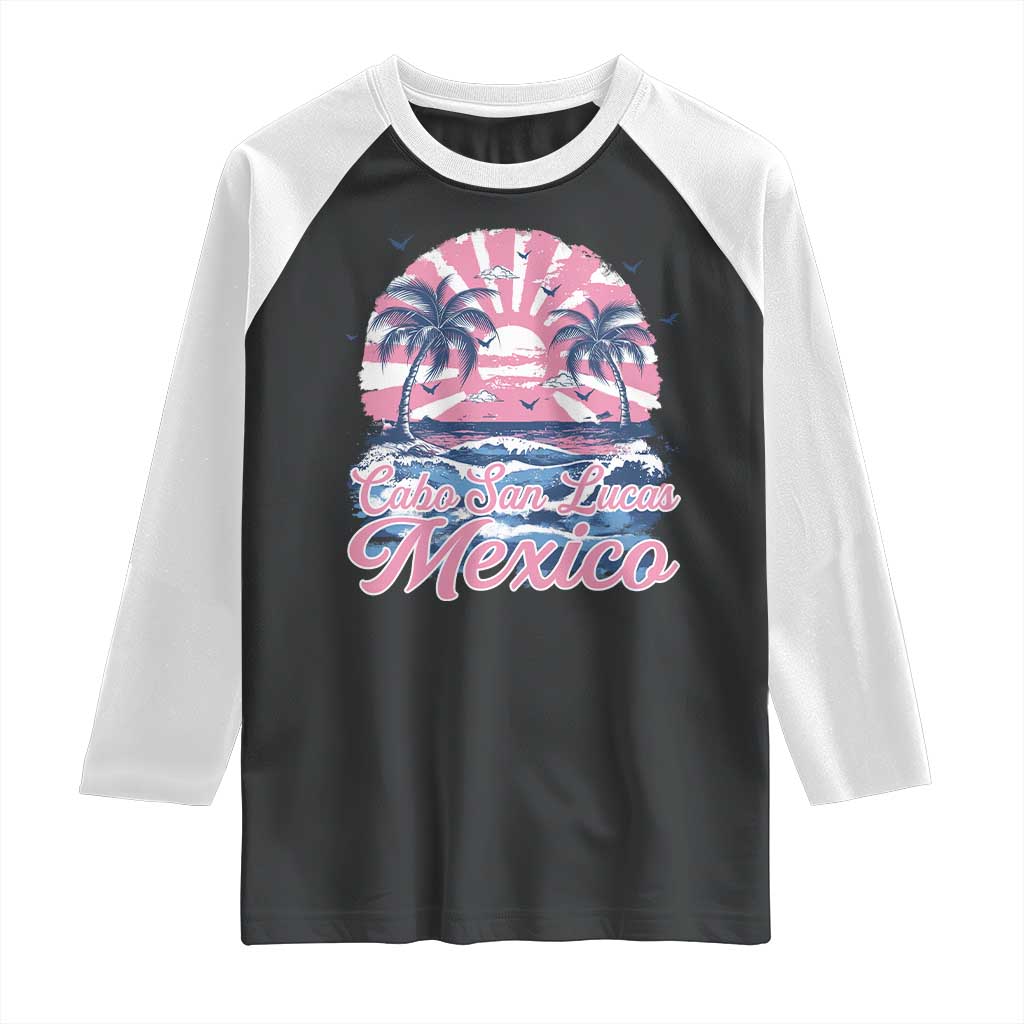 Cabo San Lucas Mexico Raglan Shirt Vintage Retro Beach Summer Vacation Family Trip - Wonder Print Shop