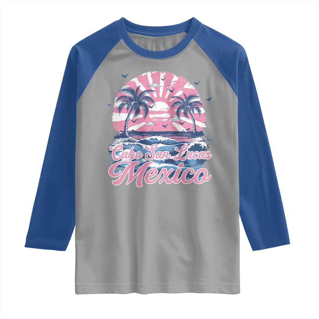 Cabo San Lucas Mexico Raglan Shirt Vintage Retro Beach Summer Vacation Family Trip - Wonder Print Shop