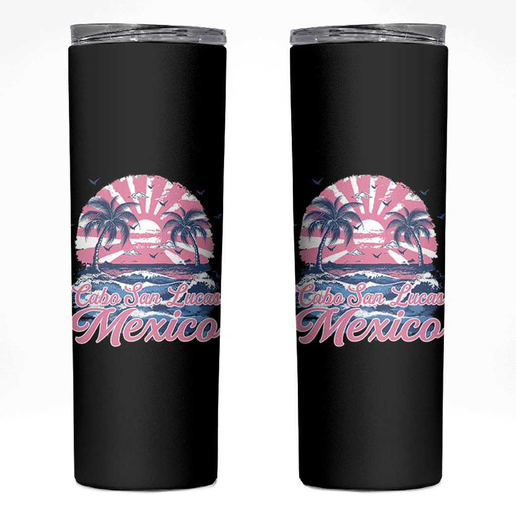 Cabo San Lucas Mexico Skinny Tumbler Vintage Retro Beach Summer Vacation Family Trip - Wonder Print Shop