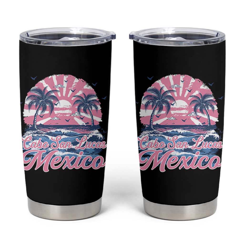 Cabo San Lucas Mexico Tumbler Cup Vintage Retro Beach Summer Vacation Family Trip - Wonder Print Shop