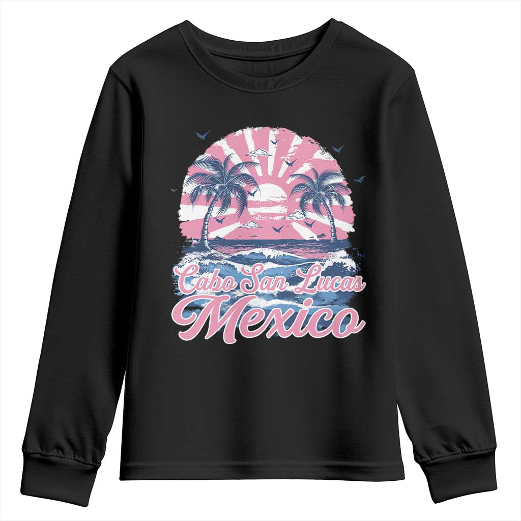 Cabo San Lucas Mexico Youth Sweatshirt Vintage Retro Beach Summer Vacation Family Trip - Wonder Print Shop