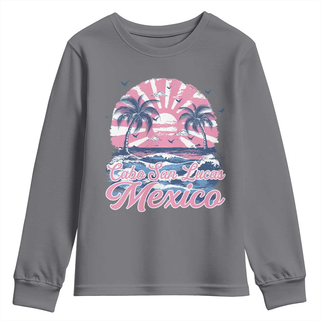 Cabo San Lucas Mexico Youth Sweatshirt Vintage Retro Beach Summer Vacation Family Trip - Wonder Print Shop