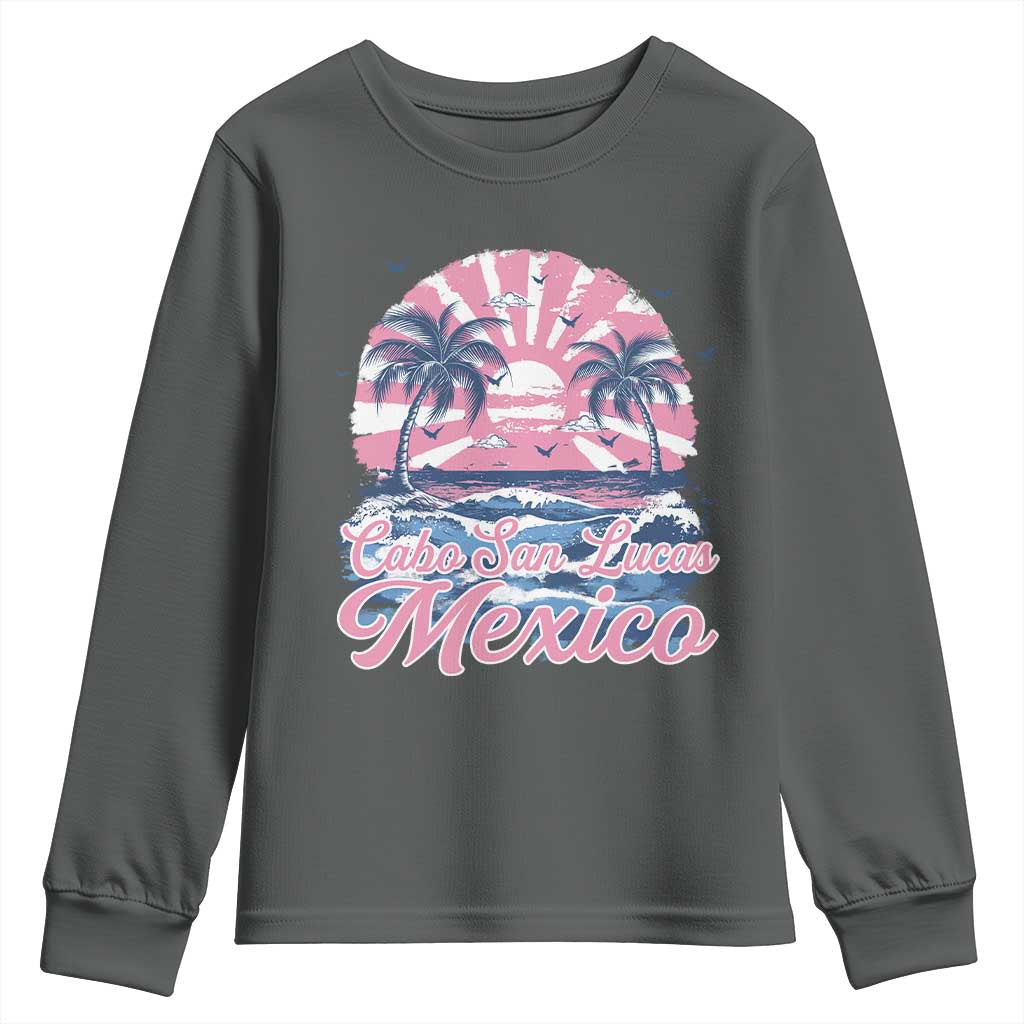 Cabo San Lucas Mexico Youth Sweatshirt Vintage Retro Beach Summer Vacation Family Trip - Wonder Print Shop