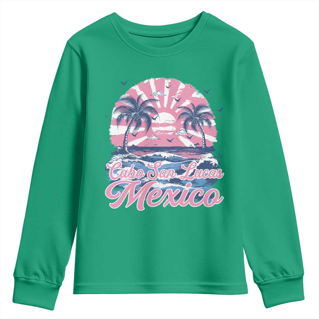 Cabo San Lucas Mexico Youth Sweatshirt Vintage Retro Beach Summer Vacation Family Trip - Wonder Print Shop