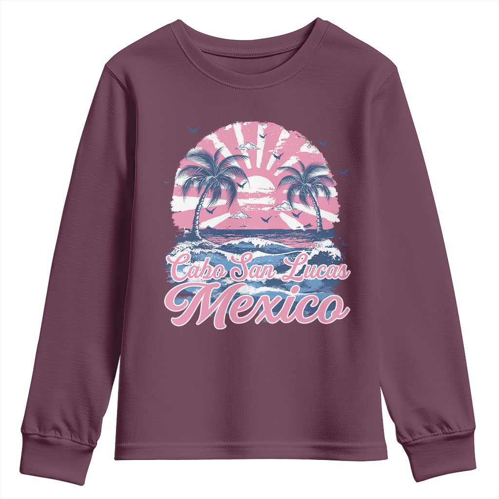 Cabo San Lucas Mexico Youth Sweatshirt Vintage Retro Beach Summer Vacation Family Trip - Wonder Print Shop