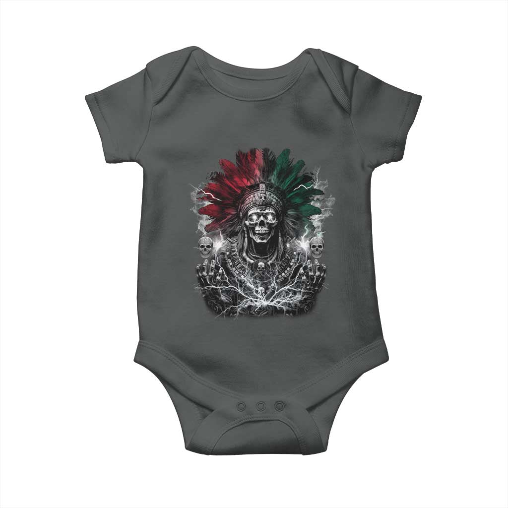 Ancient Aztec King Baby Onesie Calabera Azteca Mexican Skull Skeleton