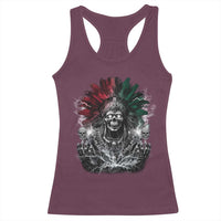 Ancient Aztec King Racerback Tank Top Calabera Azteca Mexican Skull Skeleton