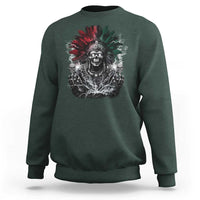 Ancient Aztec King Sweatshirt Calabera Azteca Mexican Skull Skeleton