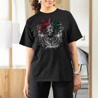 Ancient Aztec King T Shirt For Women Calabera Azteca Mexican Skull Skeleton