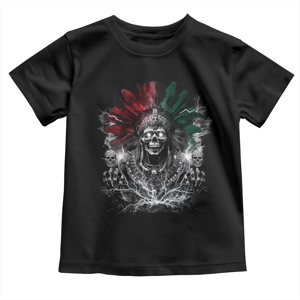 Ancient Aztec King Toddler T Shirt Calabera Azteca Mexican Skull Skeleton