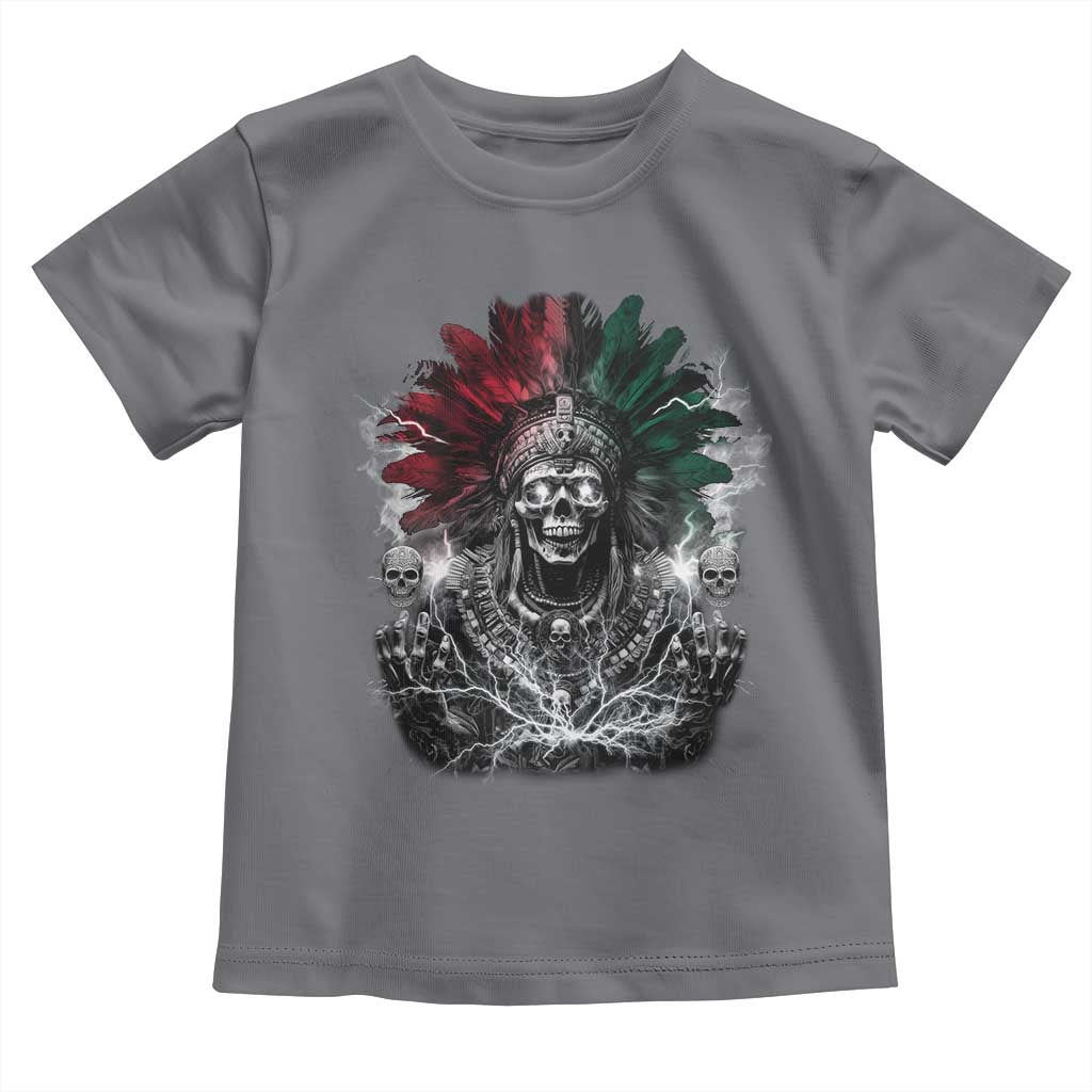 Ancient Aztec King Toddler T Shirt Calabera Azteca Mexican Skull Skeleton