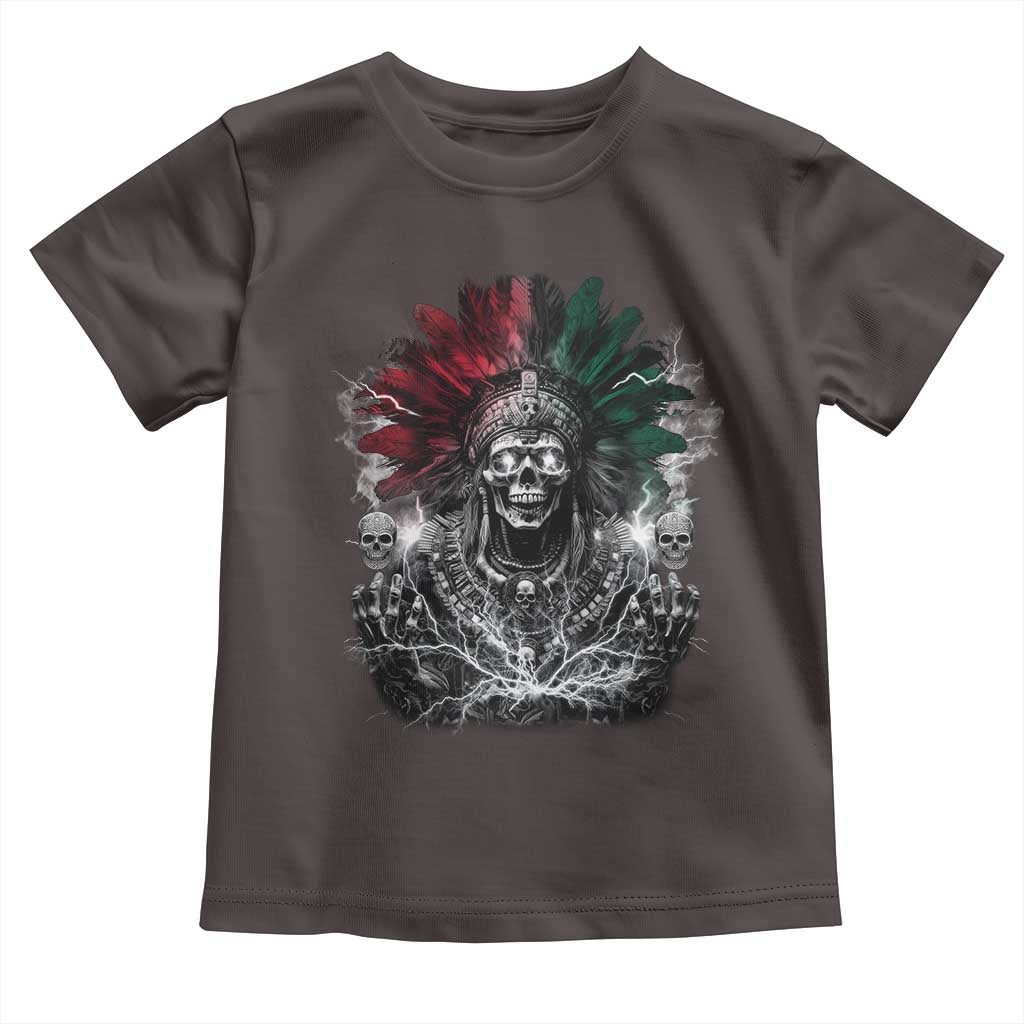Ancient Aztec King Toddler T Shirt Calabera Azteca Mexican Skull Skeleton