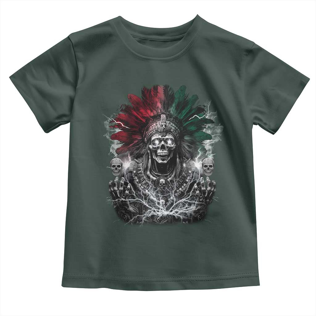 Ancient Aztec King Toddler T Shirt Calabera Azteca Mexican Skull Skeleton