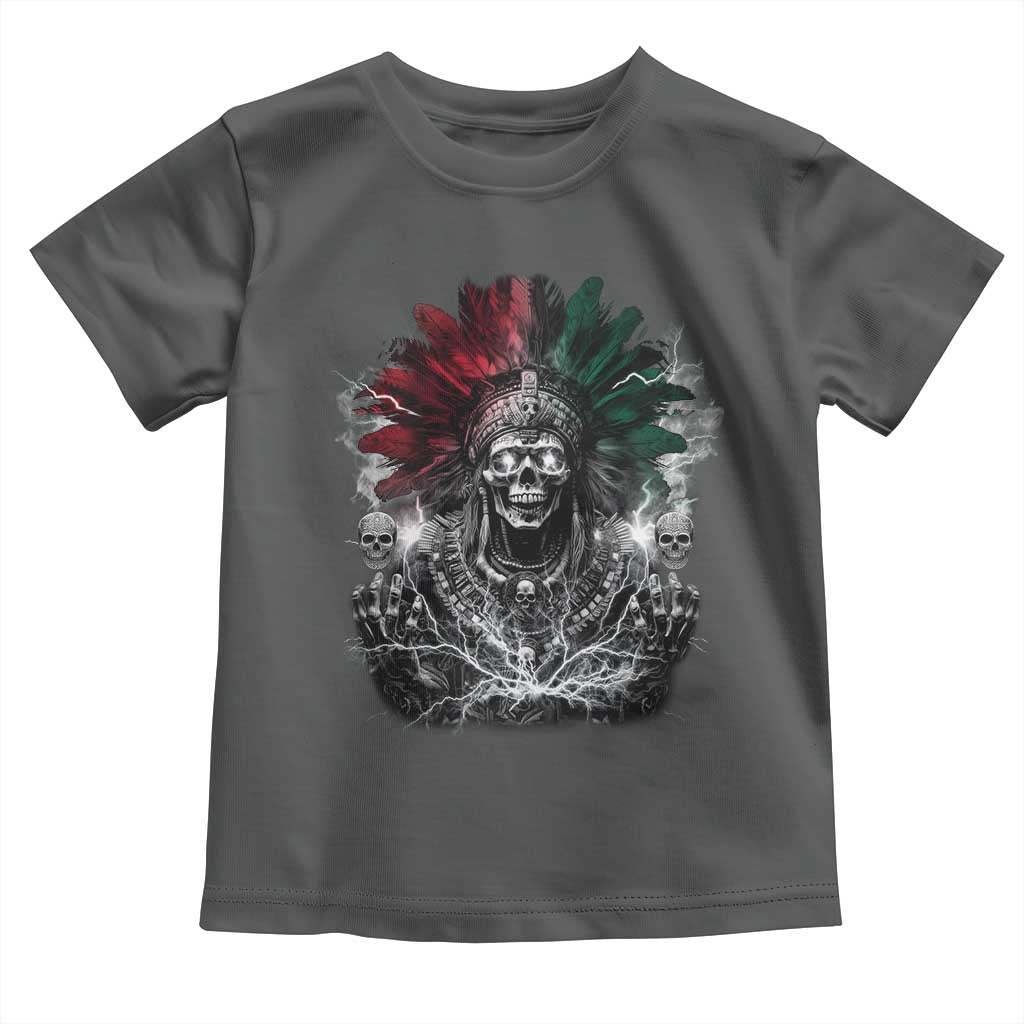 Ancient Aztec King Toddler T Shirt Calabera Azteca Mexican Skull Skeleton