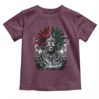Ancient Aztec King Toddler T Shirt Calabera Azteca Mexican Skull Skeleton