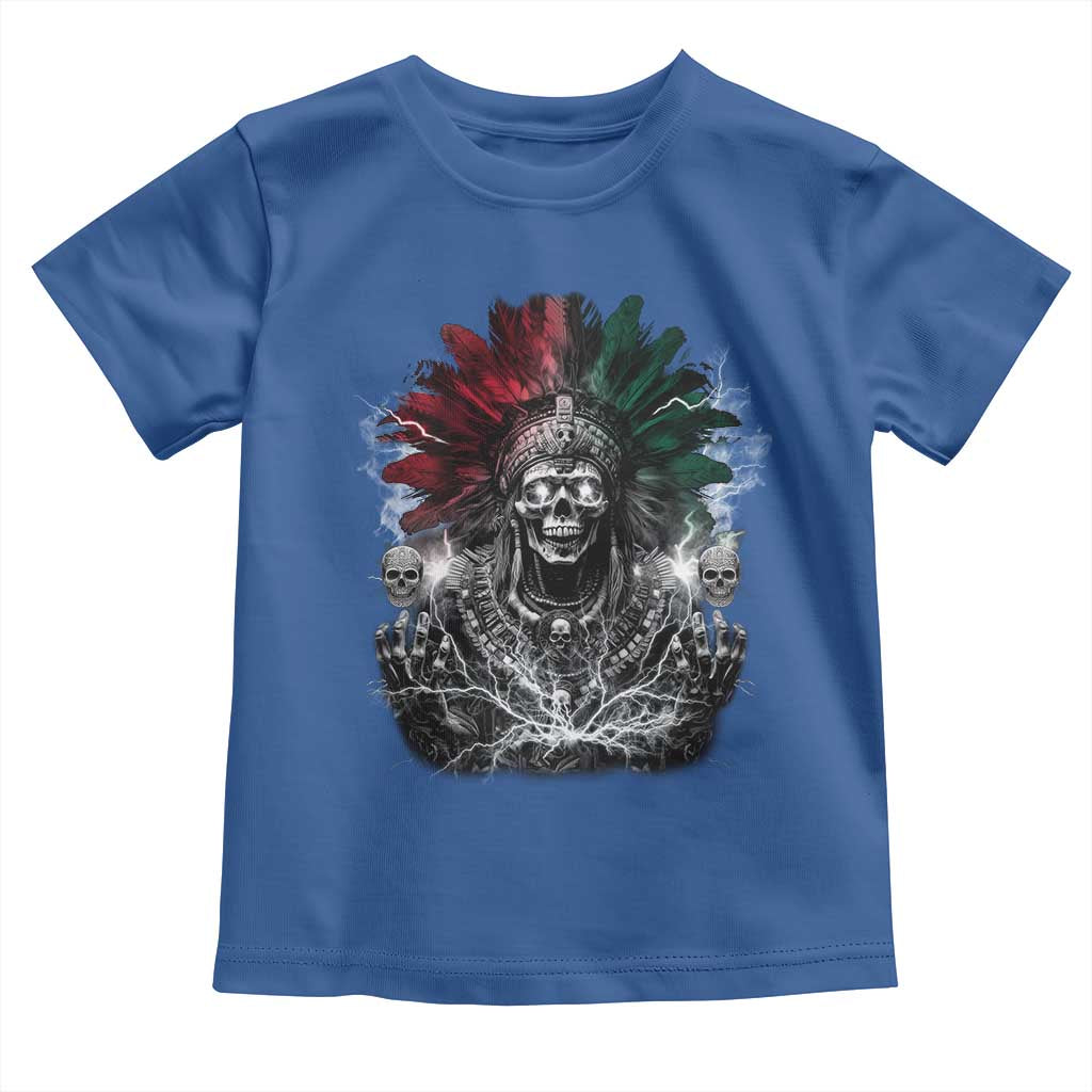 Ancient Aztec King Toddler T Shirt Calabera Azteca Mexican Skull Skeleton