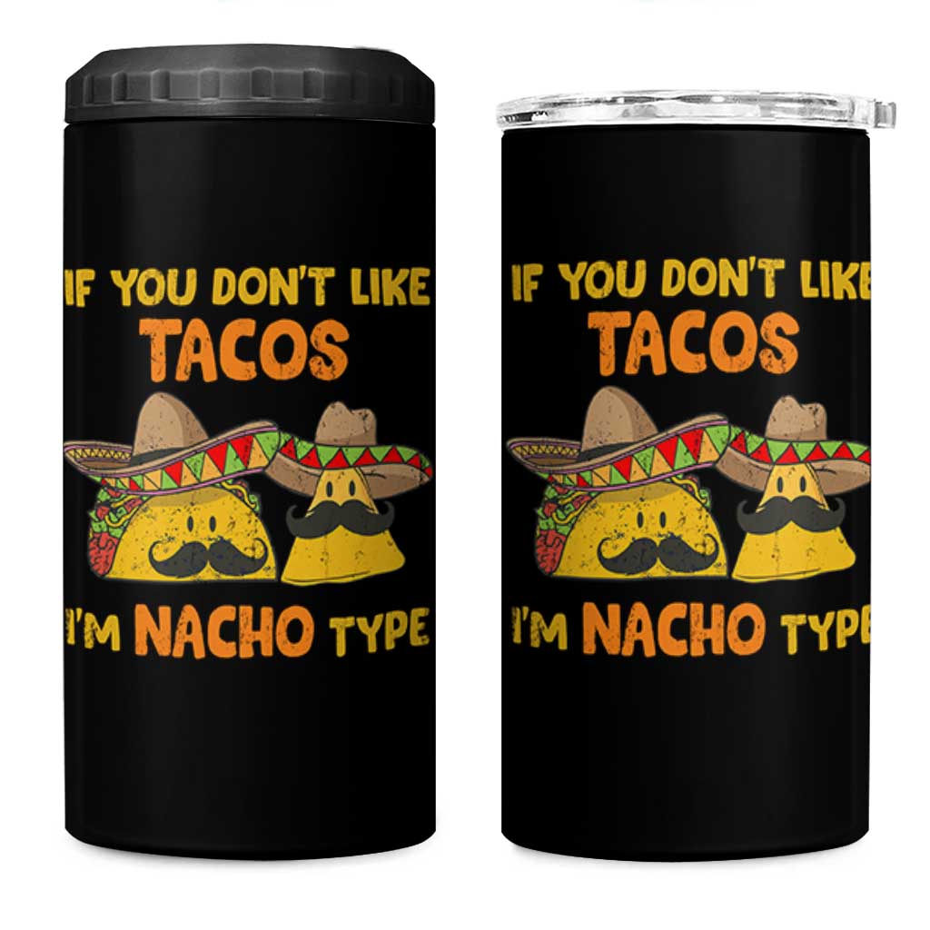 Funny Mexican 4 in 1 Can Cooler Tumbler Adult Humor Mexican Food Taco Nacho