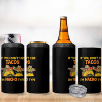 Funny Mexican 4 in 1 Can Cooler Tumbler Adult Humor Mexican Food Taco Nacho