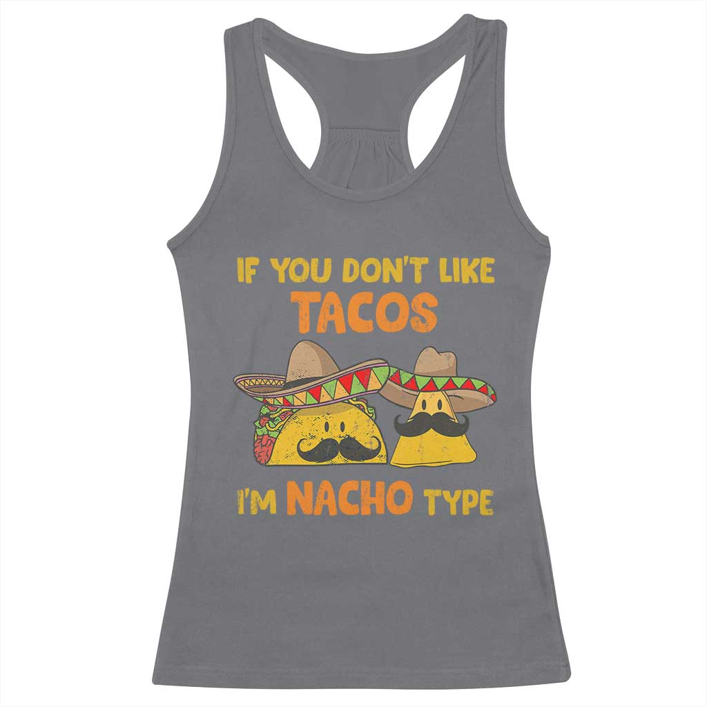 Funny Mexican Racerback Tank Top Adult Humor Mexican Food Taco Nacho