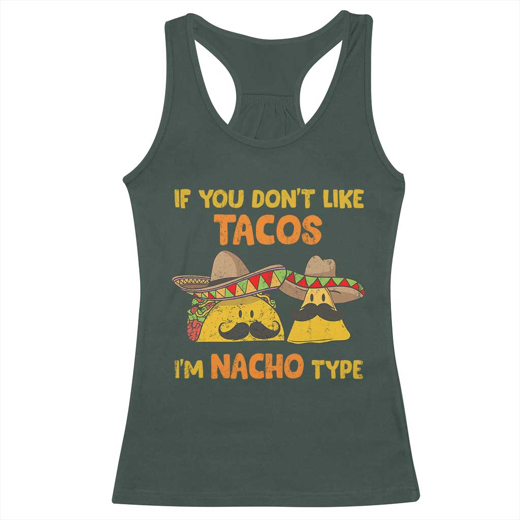 Funny Mexican Racerback Tank Top Adult Humor Mexican Food Taco Nacho