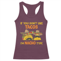 Funny Mexican Racerback Tank Top Adult Humor Mexican Food Taco Nacho
