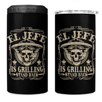 Funny Mexican Dad 4 in 1 Can Cooler Tumbler El Jefe Grilling Stand Back