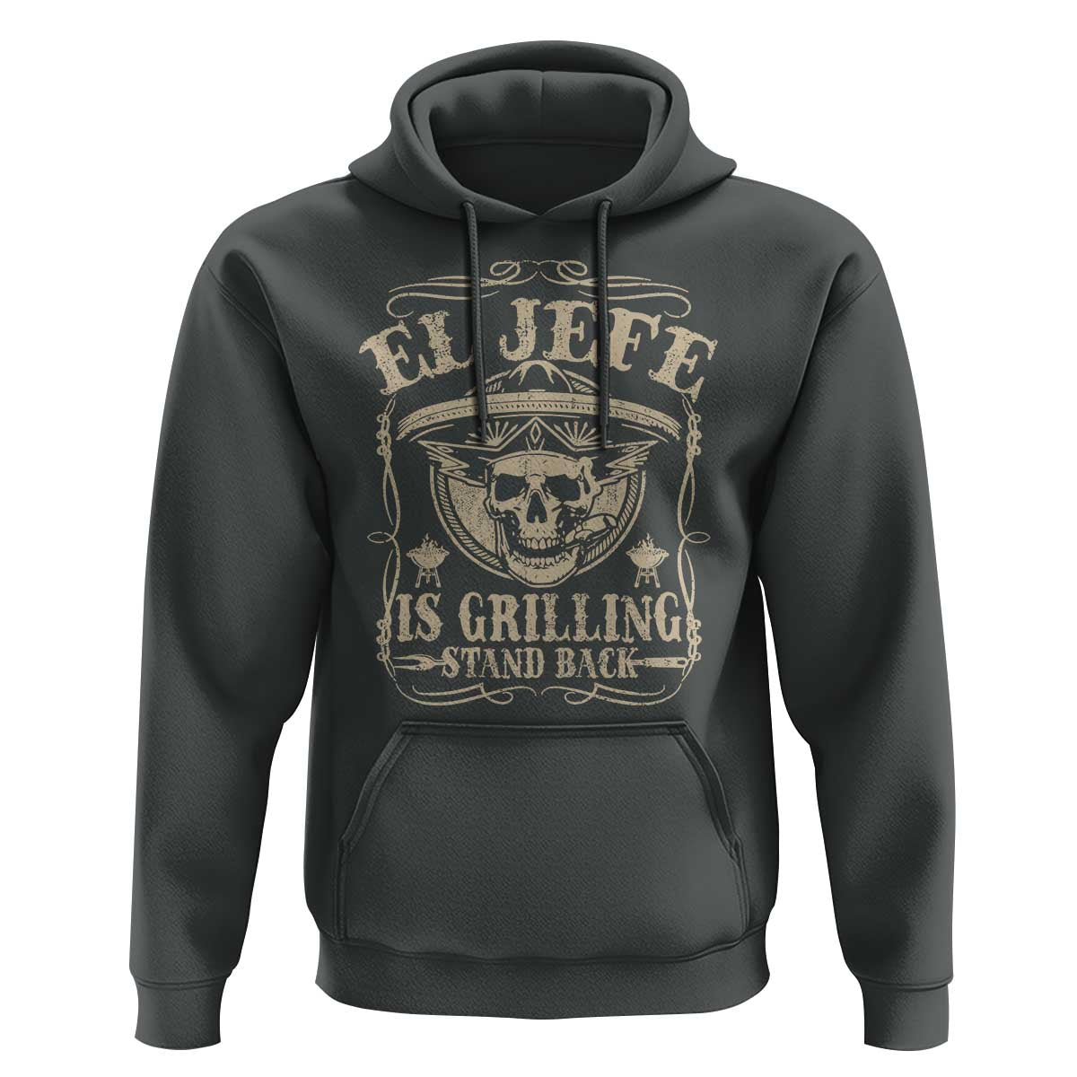Funny Mexican Dad Hoodie El Jefe Grilling Stand Back