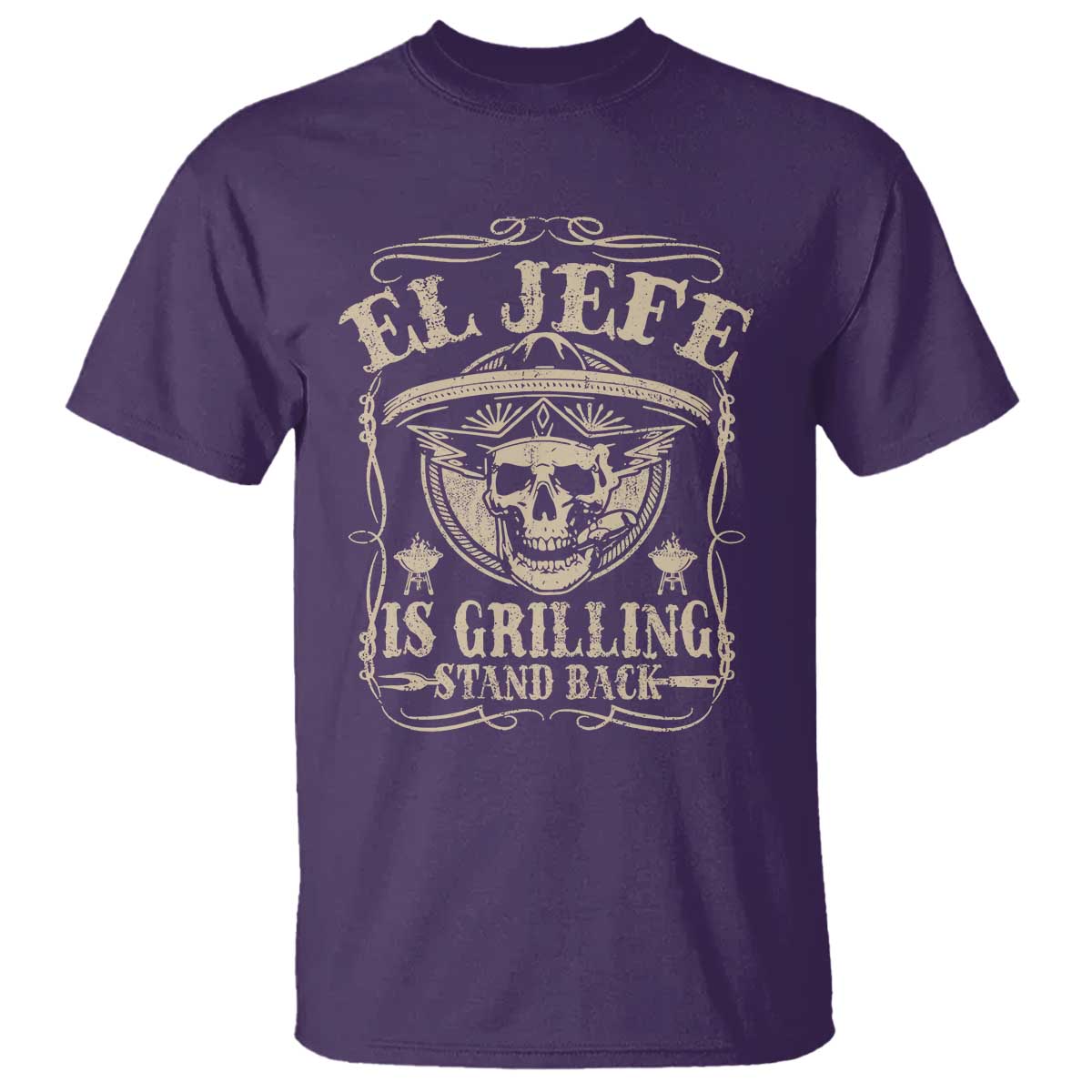Funny Mexican Dad T Shirt El Jefe Grilling Stand Back