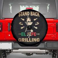 Funny Mexican Dad Spare Tire Cover El Jefe Grilling Stand Back Fathers Day