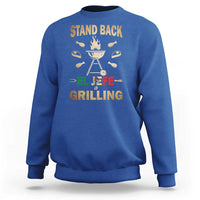 Funny Mexican Dad Sweatshirt El Jefe Grilling Stand Back Fathers Day