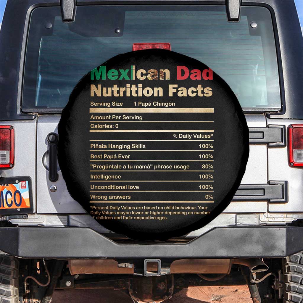 Mexican Dad Spare Tire Cover Regalo Para Papa Nutrition Facts
