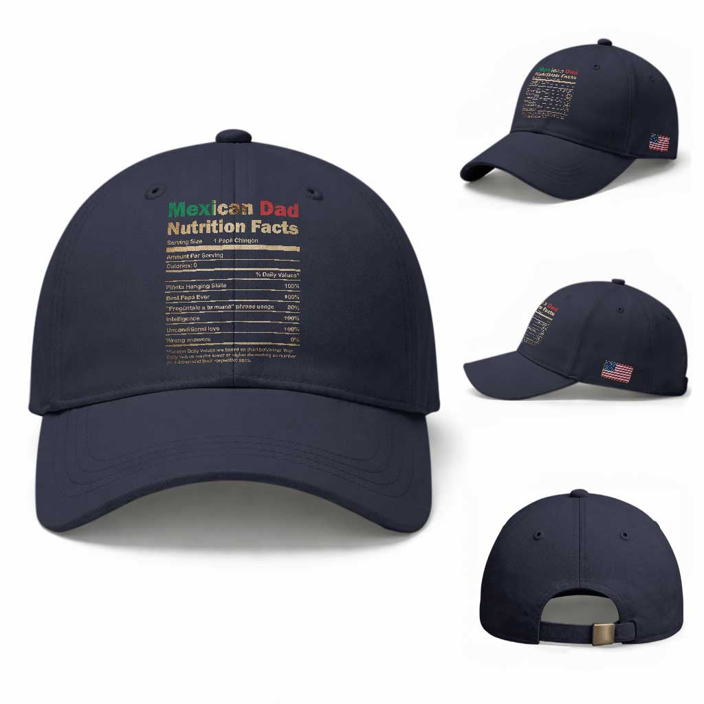 Mexican Dad Baseball Cap Regalo Para Papa Nutrition Facts
