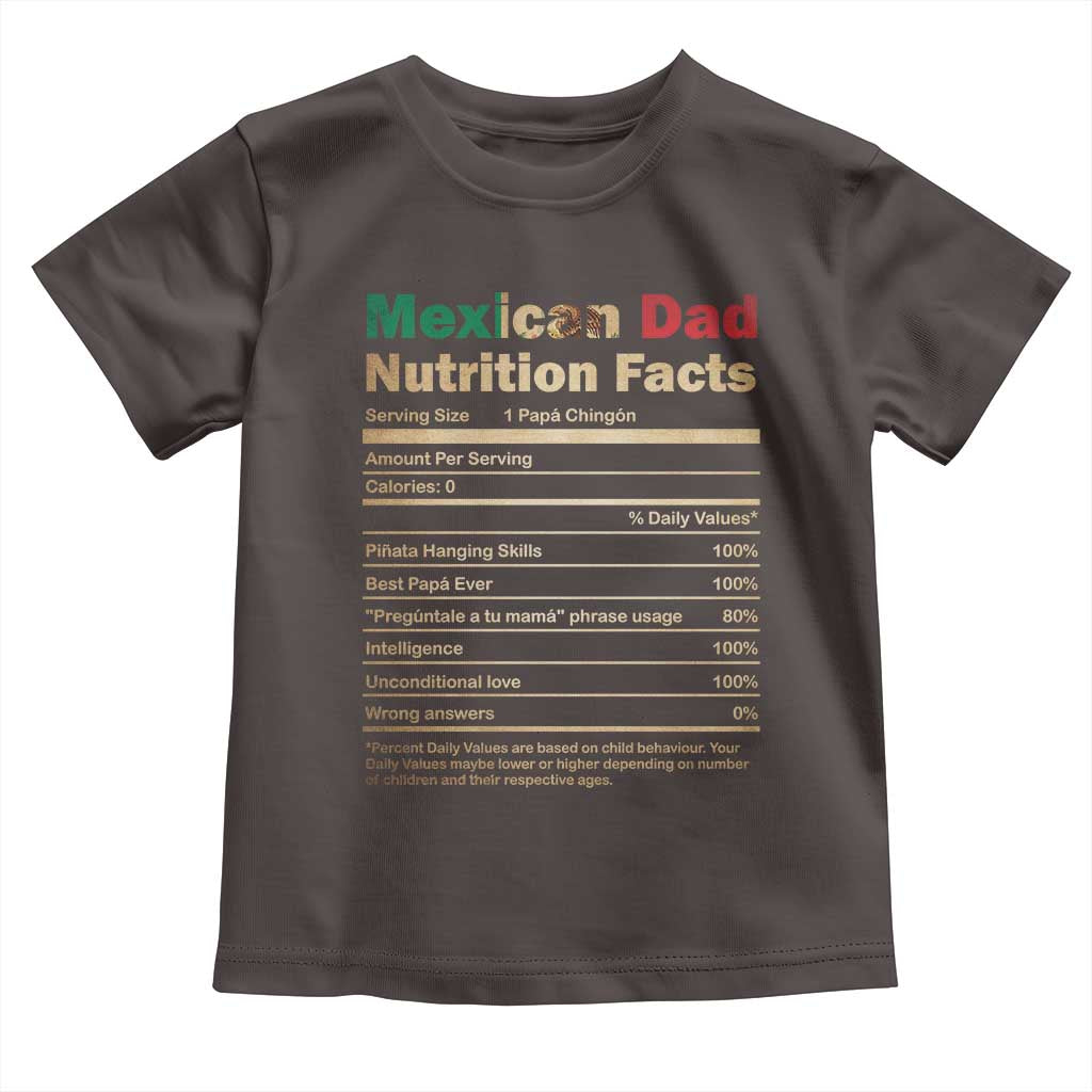 Mexican Dad Toddler T Shirt Regalo Para Papa Nutrition Facts