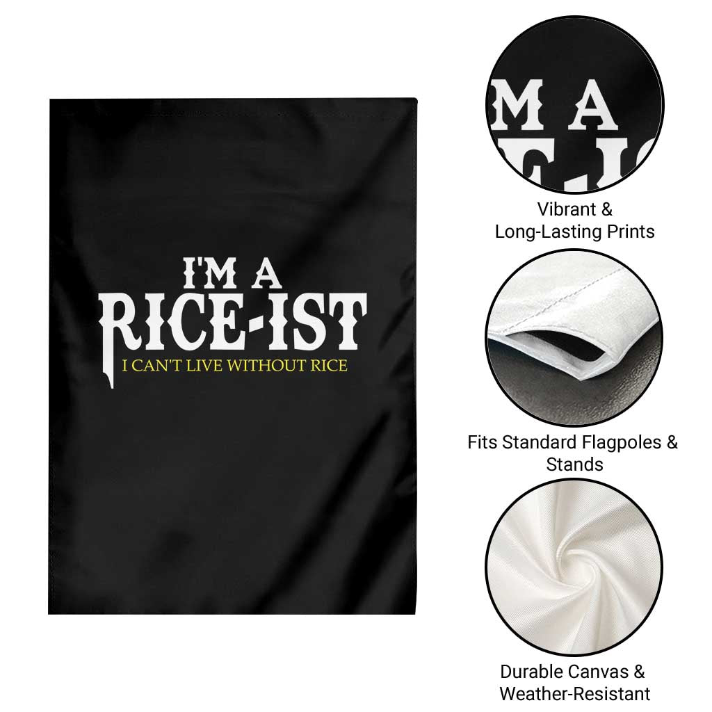 Rice Lover Garden Flag Im a Rice-Ist Rice Asian Food Humor