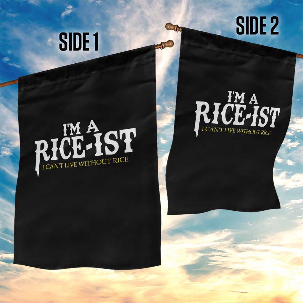 Rice Lover Garden Flag Im a Rice-Ist Rice Asian Food Humor