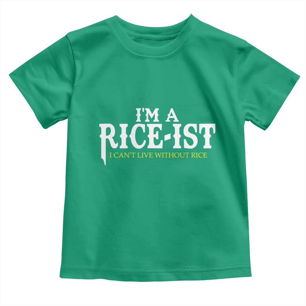 Rice Lover Toddler T Shirt Im a Rice-Ist Rice Asian Food Humor