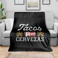 Tacos And Cervezas Throw Blanket Mexican Food Beer Humor