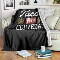 Tacos And Cervezas Throw Blanket Mexican Food Beer Humor